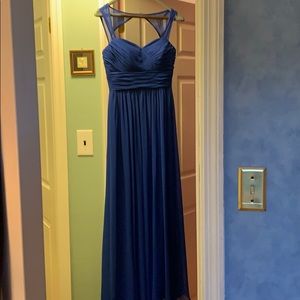 Bill Levkoff Horizon blue bridesmaid dresses